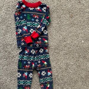 Hanna Andersson Kids Pajama Set - Navy and Red